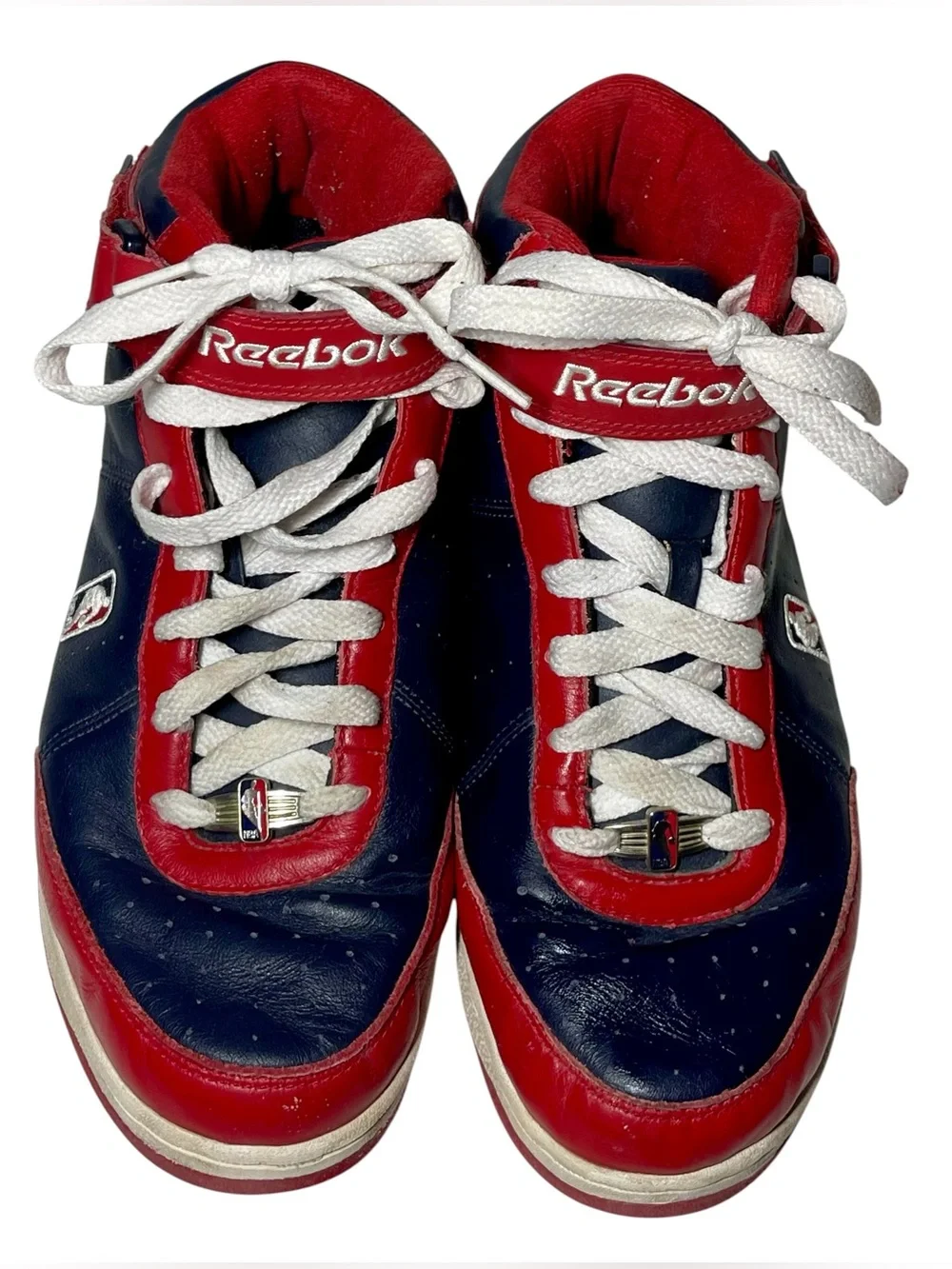 Reebok Original Philadelphia 76’s NBA Sneakers Mens 11 Red Blue Dfunkd 2004